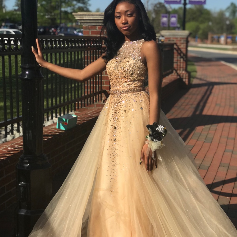 Champagne Gold Prom Dress